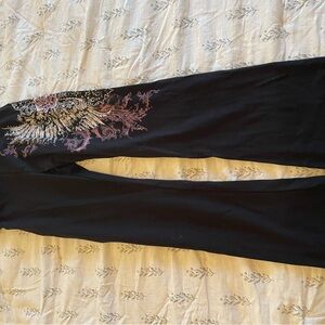 Black Embellished yoga pants